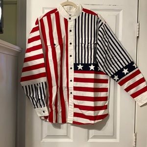 Panhandle Slim flag shirt. Size L
